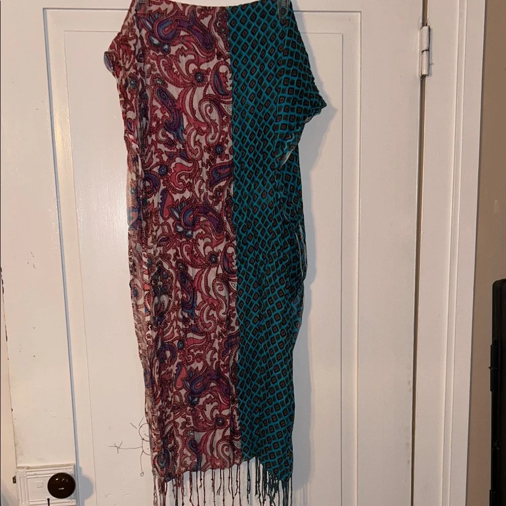 WINDHORSE Women’s Paisley & Geometric Scarf Tassels Fall Scarf Wrap